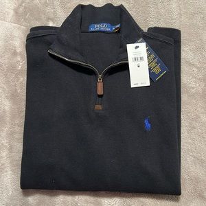 Men’s Polo Sweater/Zipper Pullover Sz M